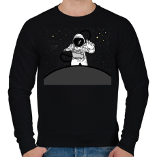 PRINTFASHION astronaut - Férfi pulóver - Fekete