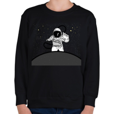 PRINTFASHION astronaut - Gyerek pulóver - Fekete