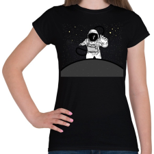 PRINTFASHION astronaut - Női póló - Fekete női póló