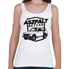 PRINTFASHION Aszfalt betyár - Lada Niva - Női atléta - Fehér