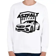 PRINTFASHION Aszfalt betyár - Mercedes - Gyerek pulóver - Fehér gyerek pulóver, kardigán