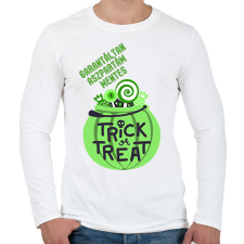 PRINTFASHION Aszpartám mentes Halloween - Férfi hosszú ujjú póló - Fehér férfi póló