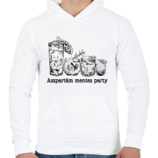 PRINTFASHION Aszpartám mentes party - Férfi kapucnis pulóver - Fehér férfi pulóver, kardigán