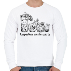 PRINTFASHION Aszpartám mentes party - Férfi pulóver - Fehér