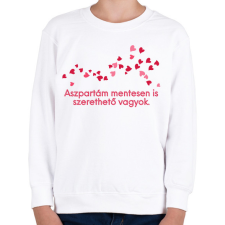 PRINTFASHION Aszpartám mentes Szerelem - Gyerek pulóver - Fehér gyerek pulóver, kardigán