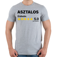 PRINTFASHION Asztalos Értékelés ***** 5.0 (69 értékelés) - Férfi póló - Sport szürke