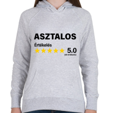 PRINTFASHION Asztalos Értékelés ***** 5.0 (69 értékelés) - Női kapucnis pulóver - Sport szürke