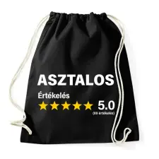 PRINTFASHION Asztalos Értékelés ***** 5.0 (69 értékelés) - Sportzsák, Tornazsák - Fekete tornazsák