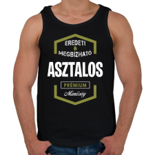 PRINTFASHION Asztalos prémium minőség - Férfi atléta - Fekete atléta, trikó