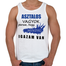 PRINTFASHION Asztalos vagyok - Férfi atléta - Fehér atléta, trikó