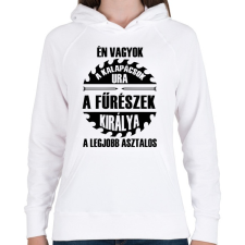PRINTFASHION Asztalosok királya - Női kapucnis pulóver - Fehér női pulóver, kardigán