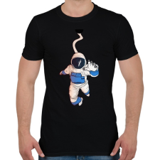 PRINTFASHION Asztronauta - Férfi póló - Fekete férfi póló
