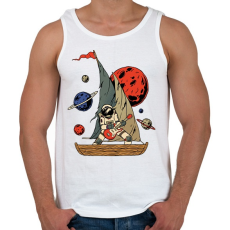 PRINTFASHION Asztronauta gitáros - Férfi atléta - Fehér