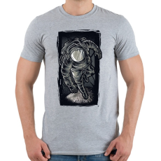 PRINTFASHION Asztronauta grafika - Férfi póló - Sport szürke