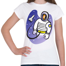 PRINTFASHION Asztronauta - Női póló - Fehér női póló