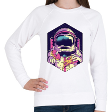 PRINTFASHION Asztronauta - Női pulóver - Fehér női pulóver, kardigán