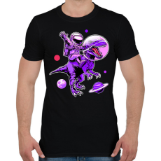 PRINTFASHION Asztronauta Trex - Férfi póló - Fekete