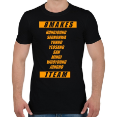 PRINTFASHION Ateez Members - Férfi póló - Fekete