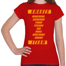 PRINTFASHION Ateez Members - Női póló - Piros női póló