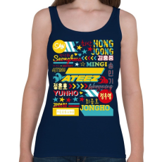 PRINTFASHION Ateez Tagok - Női atléta - Sötétkék