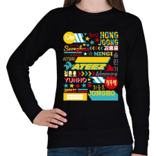 PRINTFASHION Ateez Tagok - Női pulóver - Fekete női pulóver, kardigán