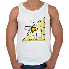 PRINTFASHION Atom és vonalzó - Férfi atléta - Fehér atléta, trikó