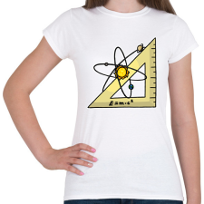 PRINTFASHION Atom és vonalzó - Női póló - Fehér női póló