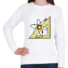 PRINTFASHION Atom és vonalzó - Női pulóver - Fehér
