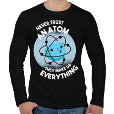 PRINTFASHION Atom - Férfi hosszú ujjú póló - Fekete