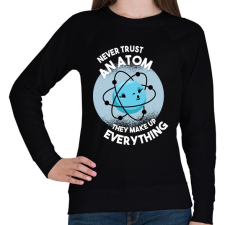 PRINTFASHION Atom - Női pulóver - Fekete női pulóver, kardigán