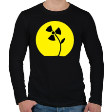 PRINTFASHION Atom virág - Férfi hosszú ujjú póló - Fekete