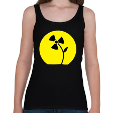 PRINTFASHION Atom virág - Női atléta - Fekete női trikó