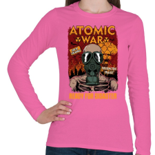 PRINTFASHION Atomháború - Női hosszú ujjú póló - Rózsaszín női póló
