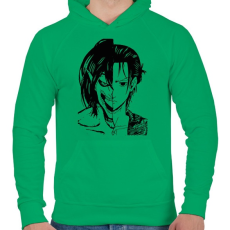 PRINTFASHION Attack on Titan Eren - Férfi kapucnis pulóver - Zöld
