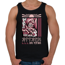 PRINTFASHION Attack on titan - Férfi atléta - Fekete