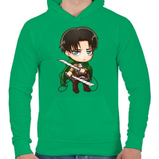 PRINTFASHION Attack on titan - Férfi kapucnis pulóver - Zöld