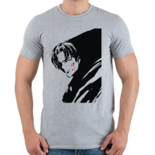 PRINTFASHION Attack On Titan Levi - Férfi póló - Sport szürke férfi póló