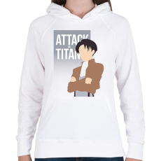 PRINTFASHION Attack on Titan -- Levi - Női kapucnis pulóver - Fehér