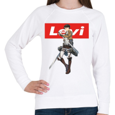 PRINTFASHION attack on titan Levi - Női pulóver - Fehér női pulóver, kardigán