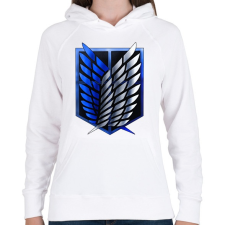 PRINTFASHION Attack on Titan Logo - Női kapucnis pulóver - Fehér női pulóver, kardigán