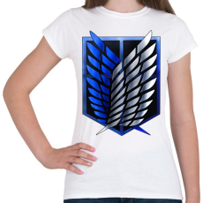 PRINTFASHION Attack on Titan Logo - Női póló - Fehér
