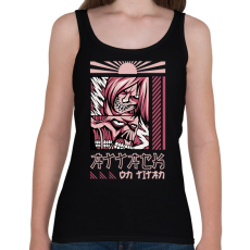 PRINTFASHION Attack on titan - Női atléta - Fekete