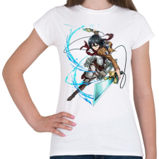 PRINTFASHION Attack on Titan - Női póló - Fehér női póló