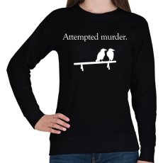 PRINTFASHION Attempted murder - Női pulóver - Fekete
