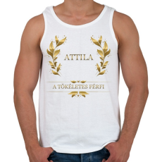 PRINTFASHION Attila - Férfi atléta - Fehér