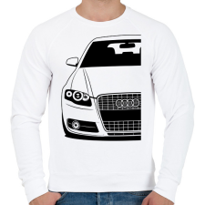 PRINTFASHION AUDI A4 - Férfi pulóver - Fehér férfi pulóver, kardigán