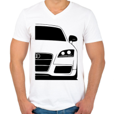 PRINTFASHION Audi a5 - Férfi V-nyakú póló - Fehér férfi póló