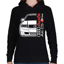 PRINTFASHION Audi A6 C5 - Női kapucnis pulóver - Fekete női pulóver, kardigán