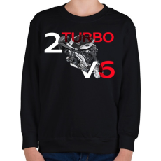 PRINTFASHION Audi BiTurbo - Gyerek pulóver - Fekete