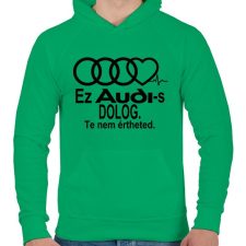 PRINTFASHION Audi Fanoknak speciálba! - Férfi kapucnis pulóver - Zöld férfi pulóver, kardigán